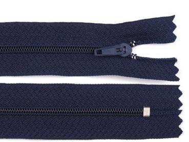 Reißverschluss spiralförmig 3 mm, 45 cm, nicht teilbar, Dunkelblau